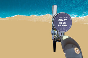 Image of craft beer tap with placeholder for your brand.