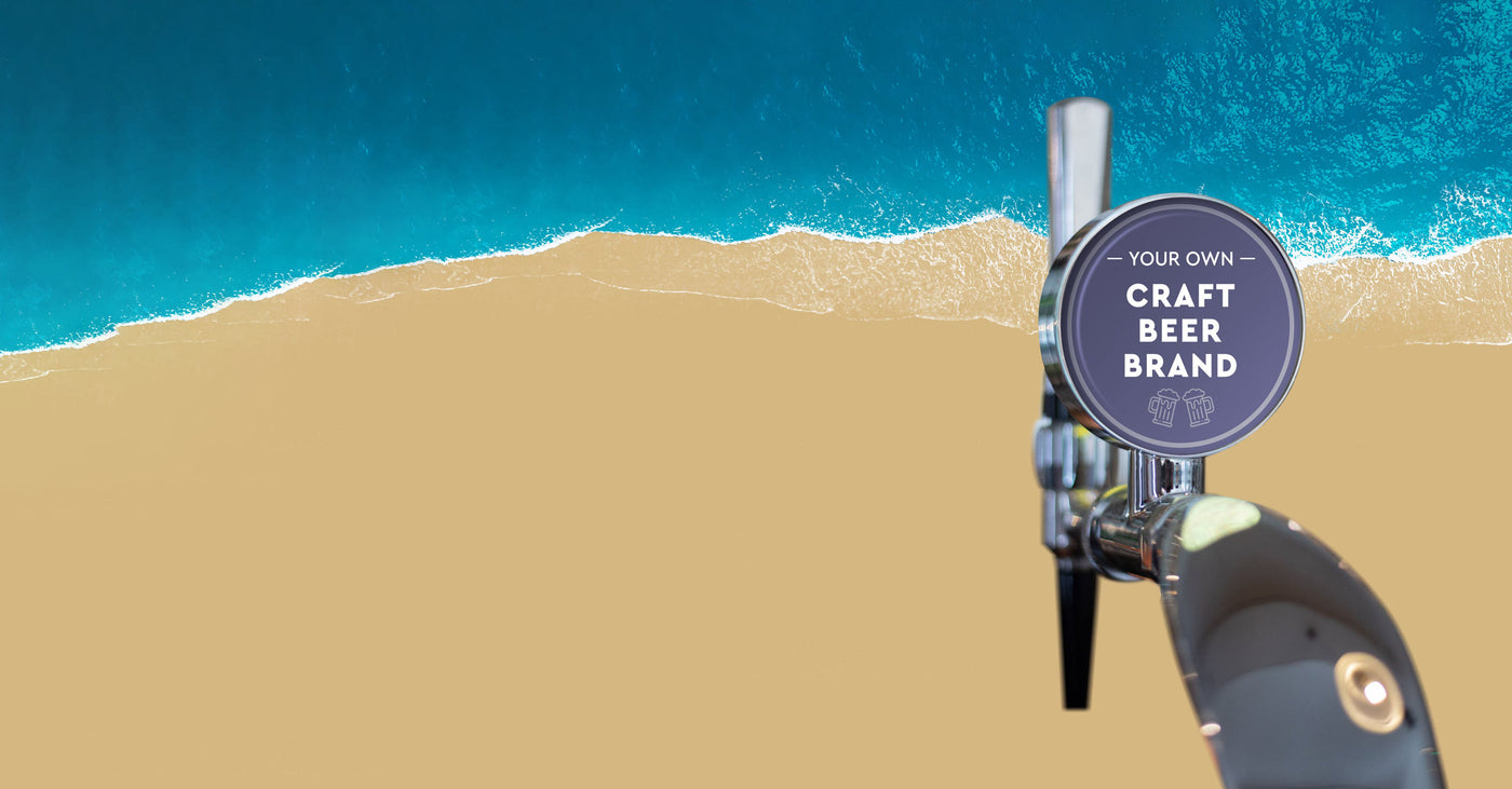Image of craft beer tap with placeholder for your brand.
